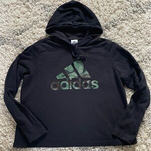 Adidas Black Hoodie with Green‎ Logo size 1X